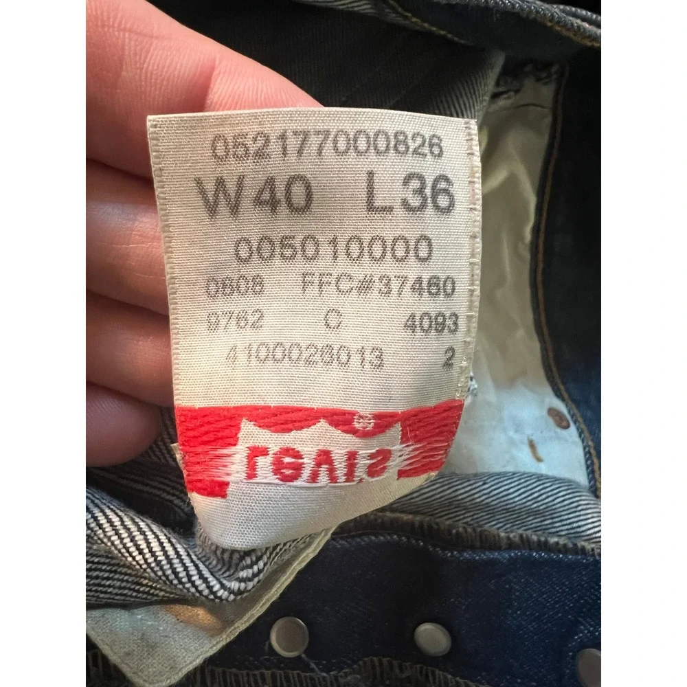 Levi's Vintage Clothing 501XX Dark Wash Denim Jeans Made in Mexico 40x36